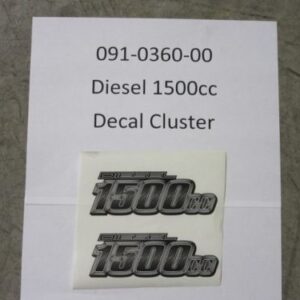 091-0360-00 - Diesel 1500cc Cluster1500cc Back Plate Decals