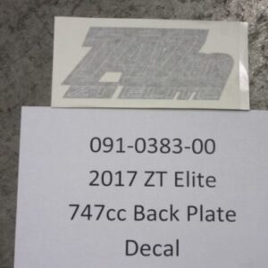 091-0383-00 - 2017 ZT 747cc Back Plate Decal