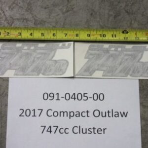091-0405-00 - 2017 Compact Outlaw 747cc Back Plate Clu