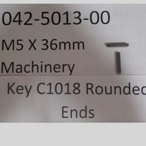 042-5013-00 - M5 - 36MM Square Machinery Key C1018  ROUNDED ENDS