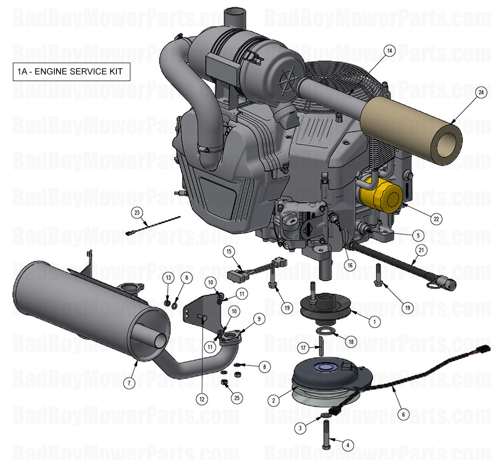4198 - Bad Boy Mower Parts Lookup > 2025 > Revolt X > Engine - Vanguard EFI