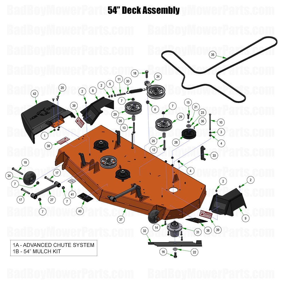2026 MZ Magnum 54 Inch Deck Assembly Part Diagram