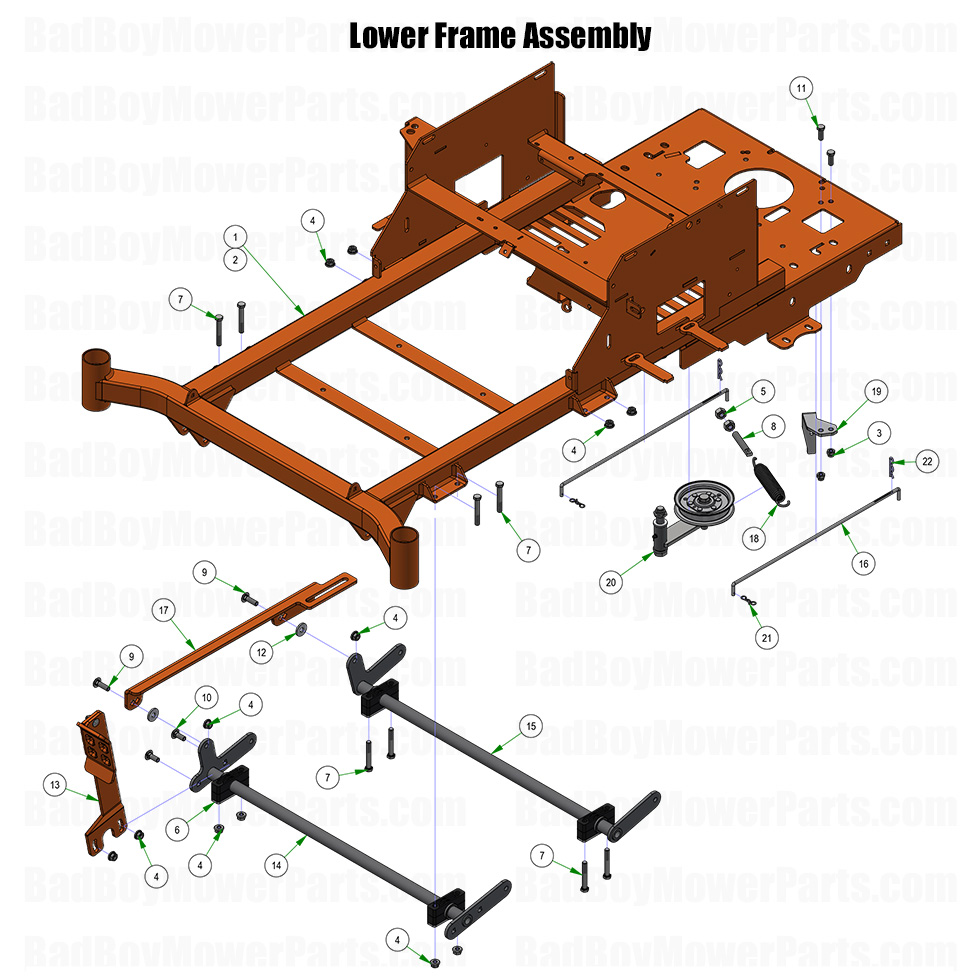 2026 MZ Magnum Lower Frame Assembly Part Diagram