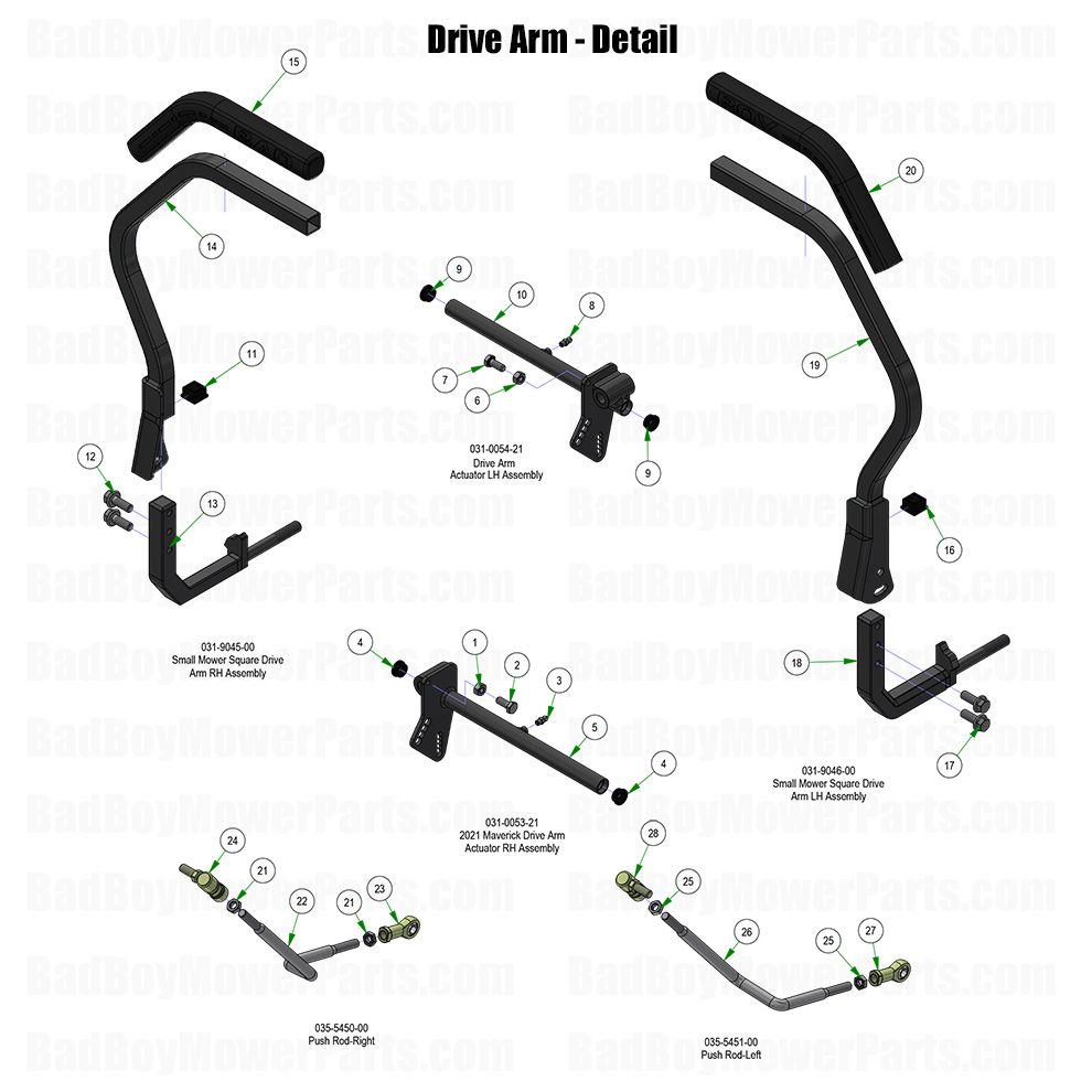 2026 MZ Rambler Drive Arm Detail Part Diagram