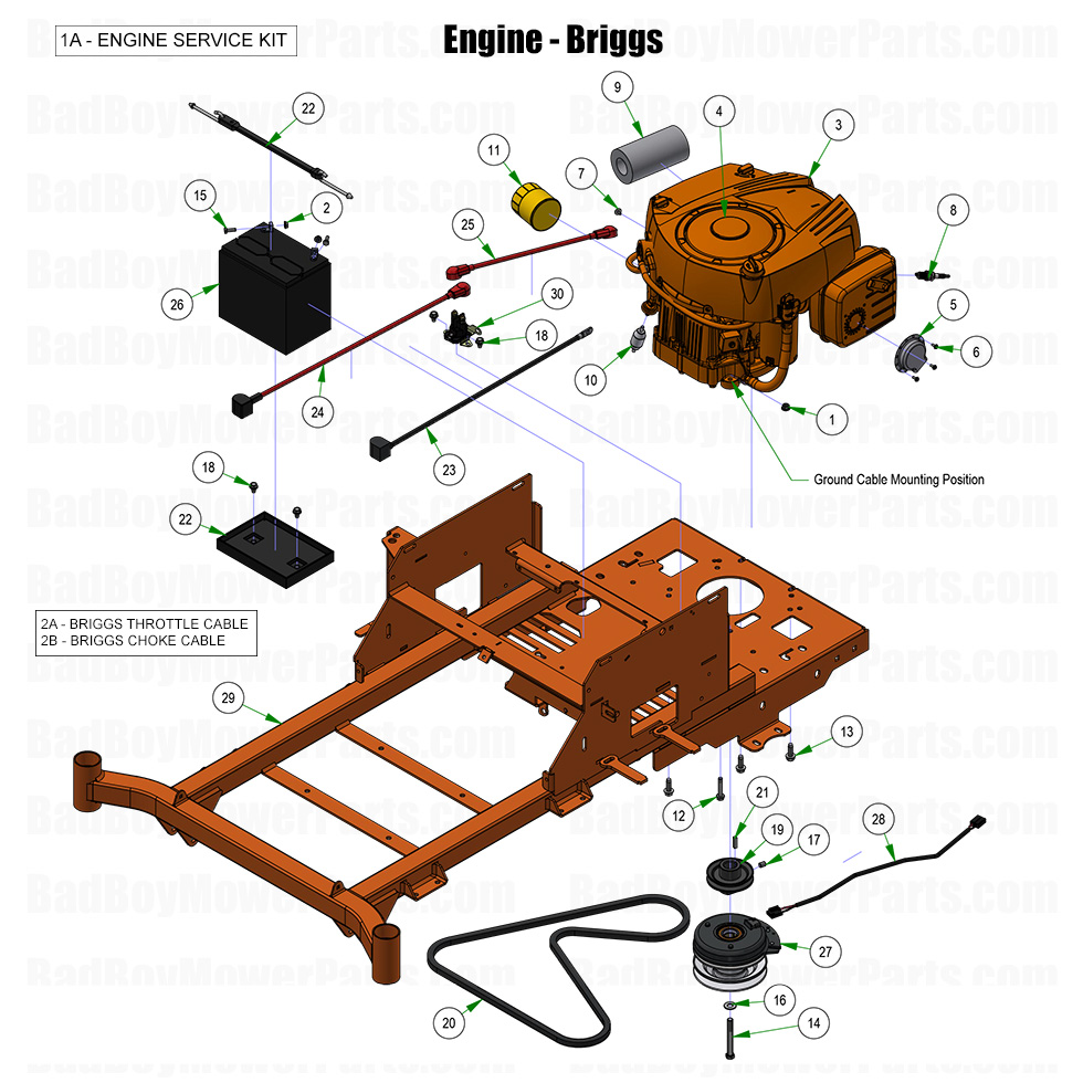 2026 MZ Rambler Engine Briggs Part Diagram