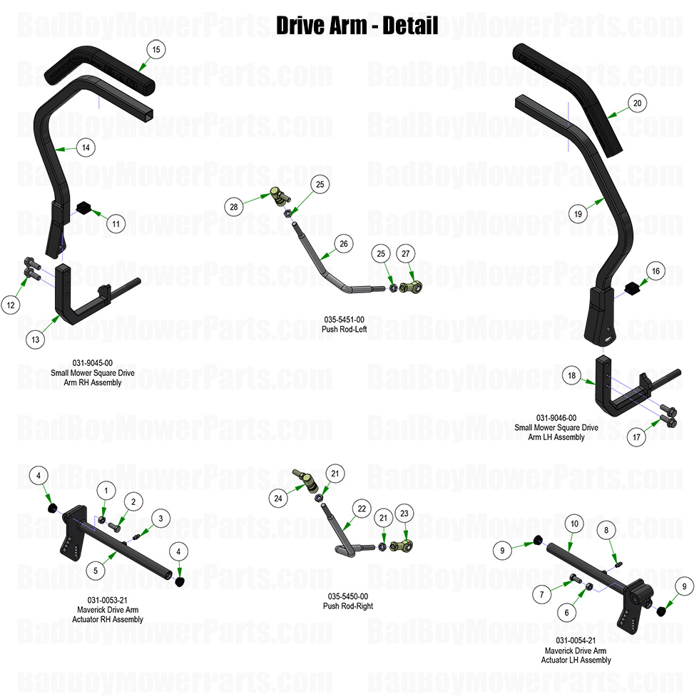 2026 Maverick HD Drive Arm Detail Part Diagram