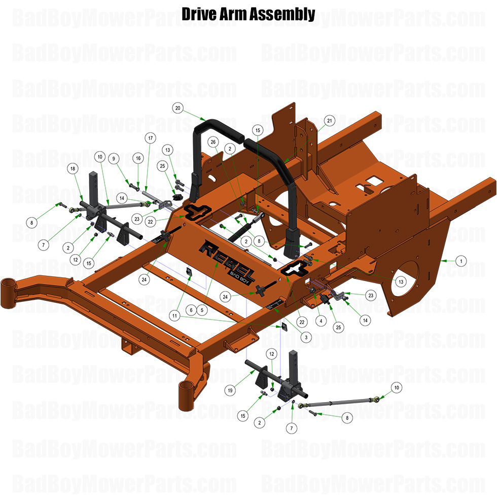 2026 Rebel Drive Arm Assembly Part Diagram