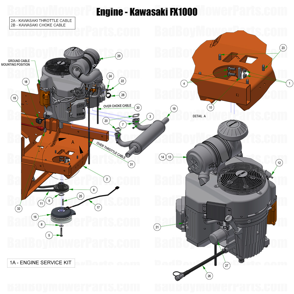2026 Rebel Engine Kawasaki FX1000 Part Diagram