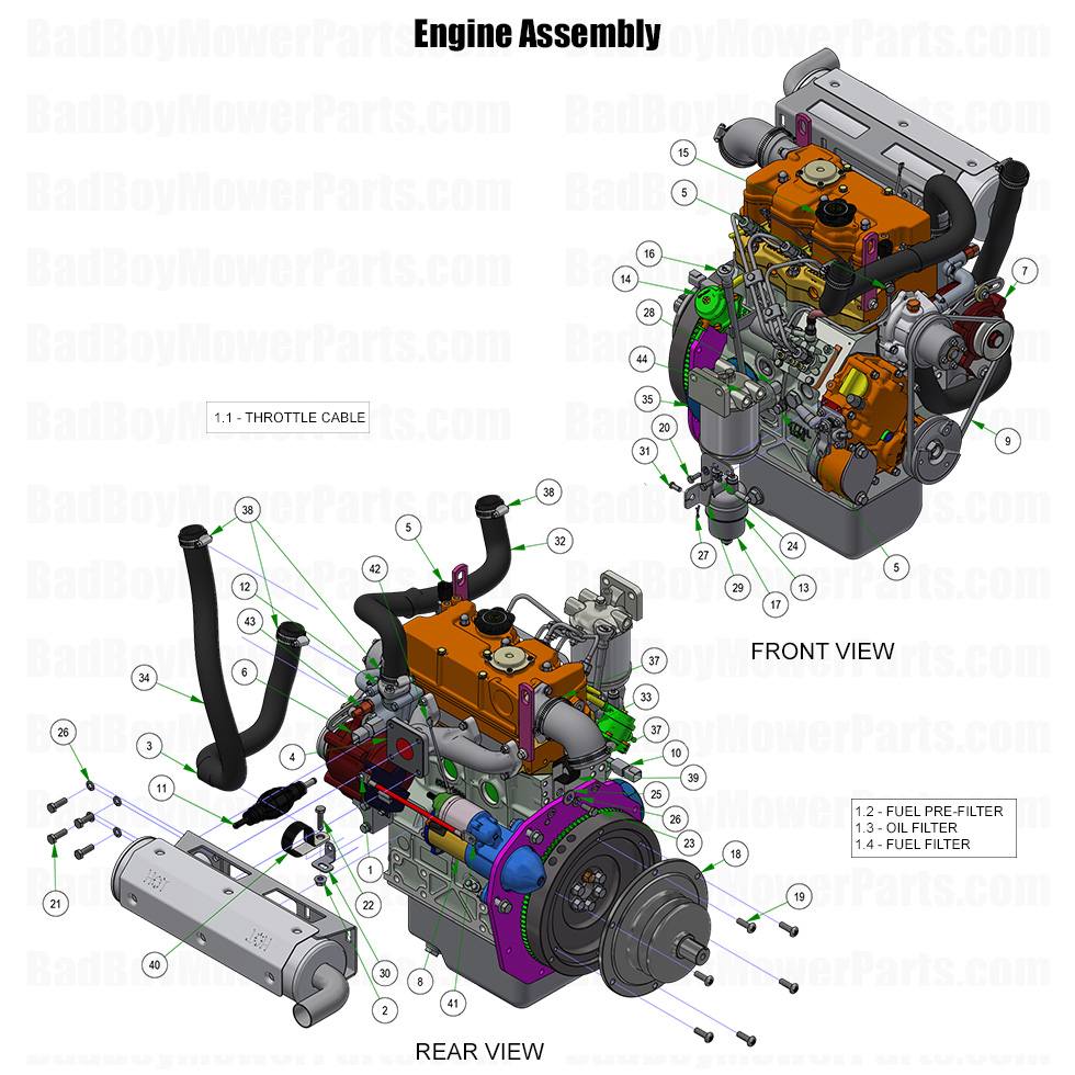 2026 Renegade Diesel Engine Assembly Part Diagram