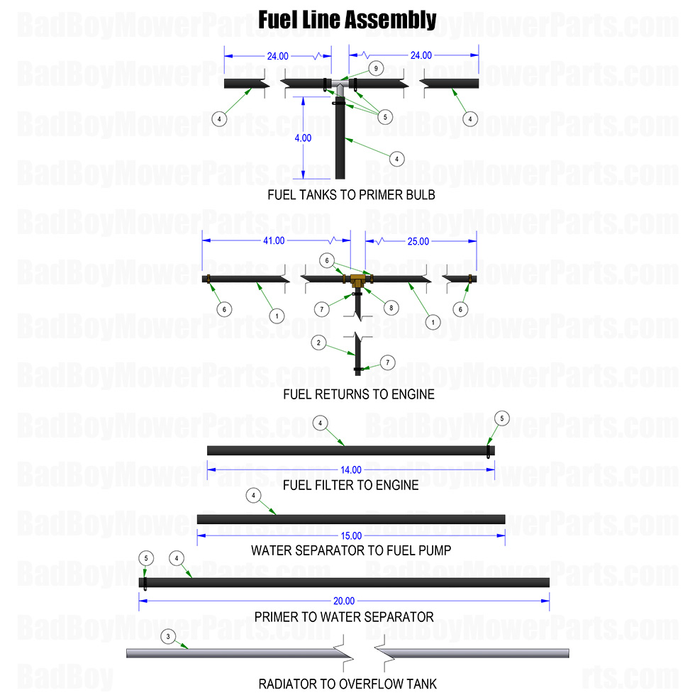 2026 Renegade Diesel Fuel Line Assembly Part Diagram