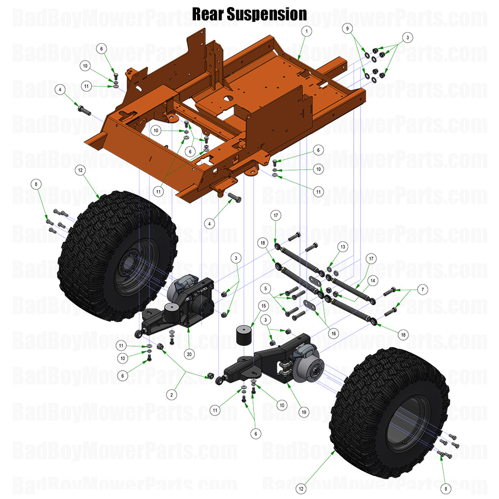 2026 Renegade Gas Rear Suspension Part Diagram