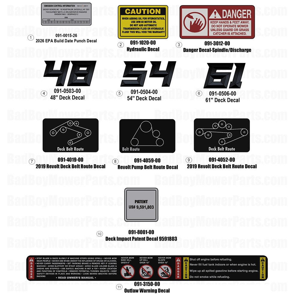2026 Revolt 48-61 Decal Part Diagram