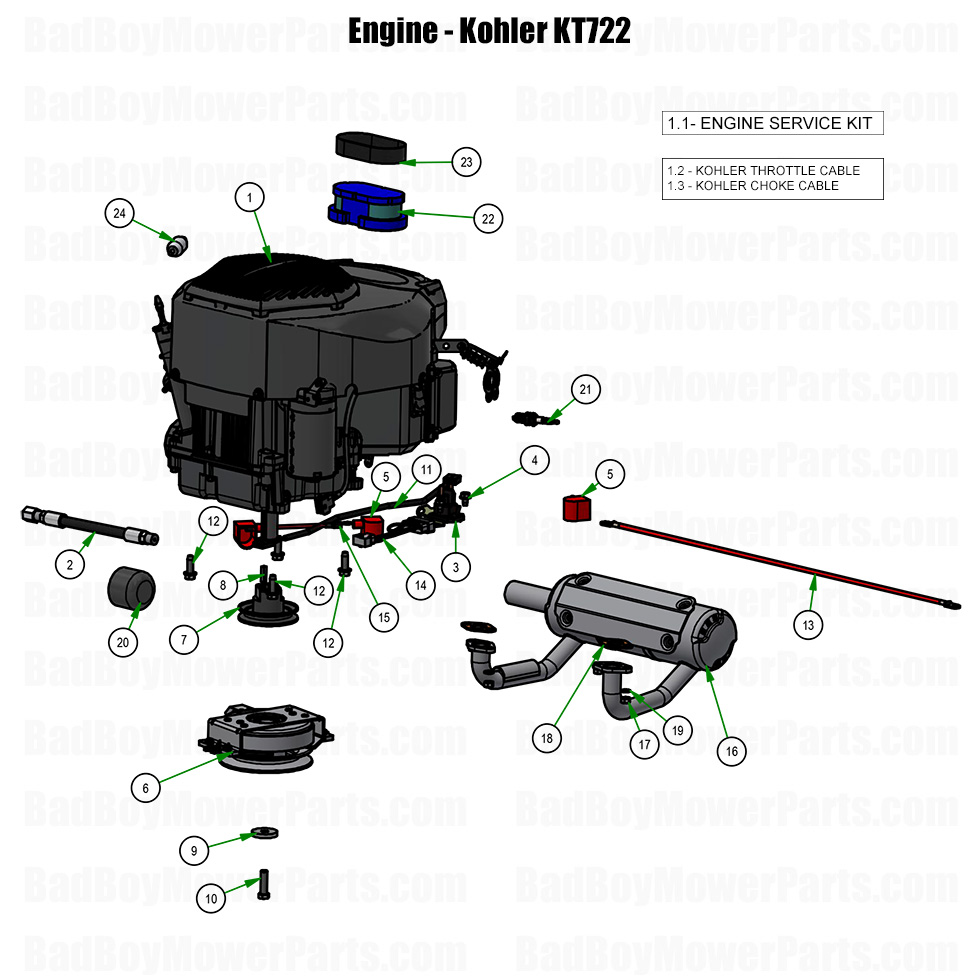 2026 Revolt SD Engine - Kohler KT722 Part Diagram