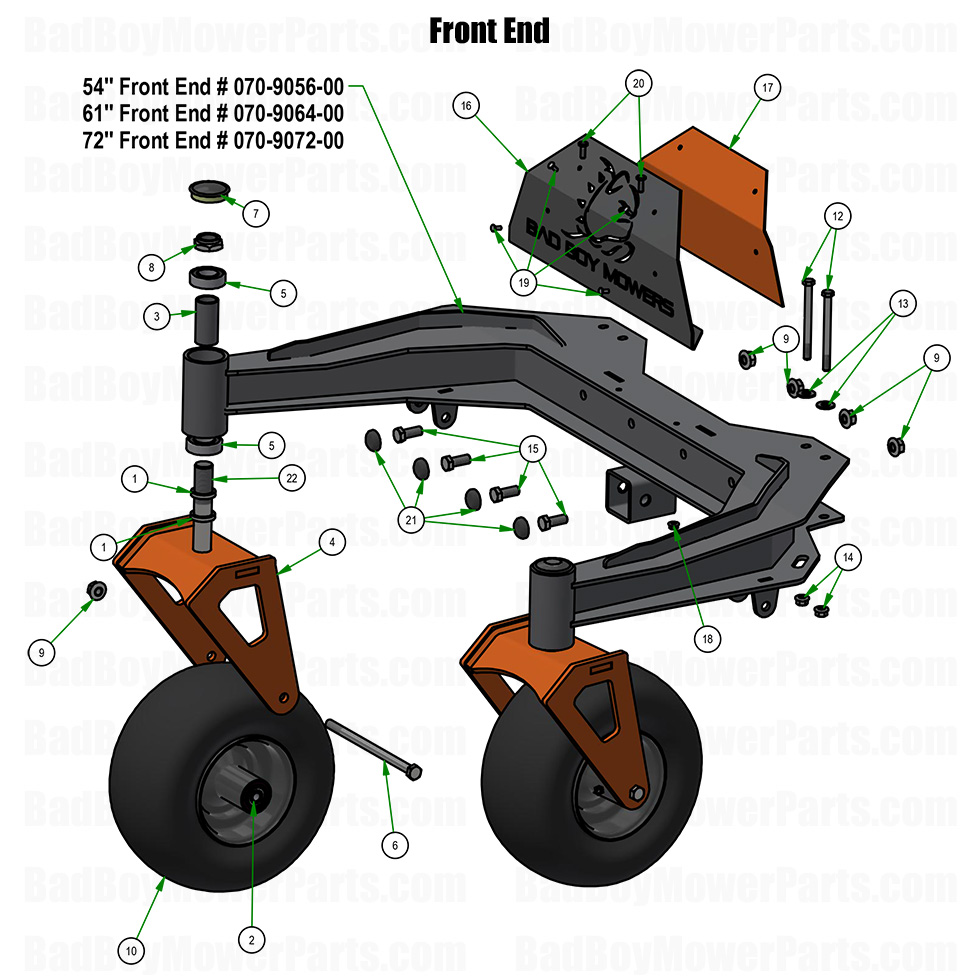 2026 Revolt X Front End Part Diagram
