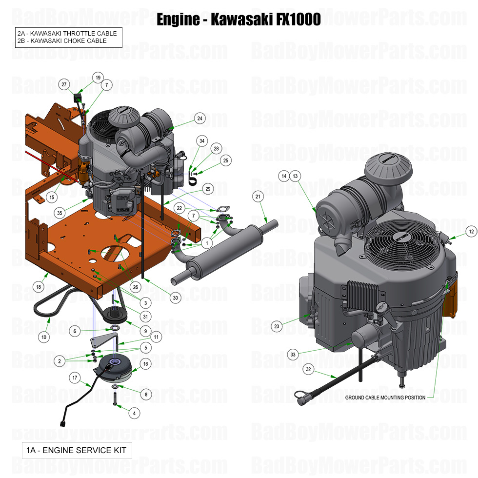 2026 Rogue Engine Kawasaki FX1000 Part Diagram
