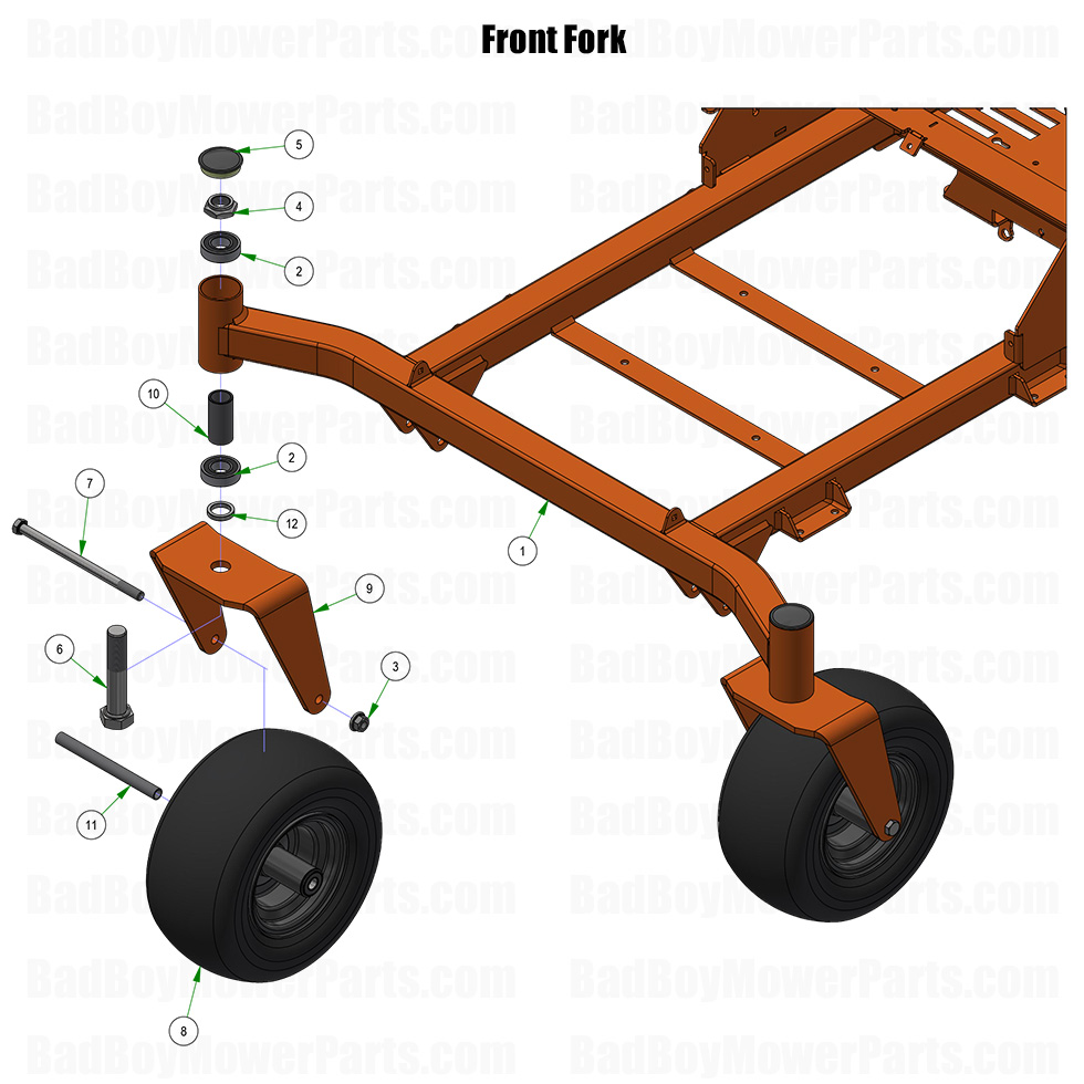 2026 ZT Avenger Front Fork Part Diagram