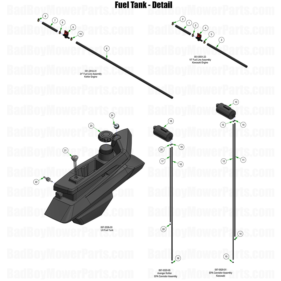 2026 ZT Avenger Fuel Tank Detail Part Diagram