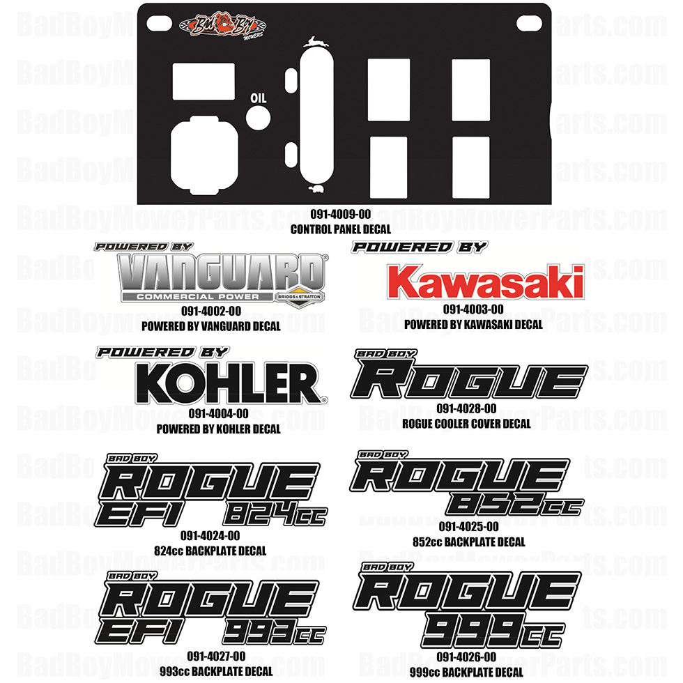 2665 - Bad Boy Mower Parts Lookup > 2021 > Rogue > Decals - 2