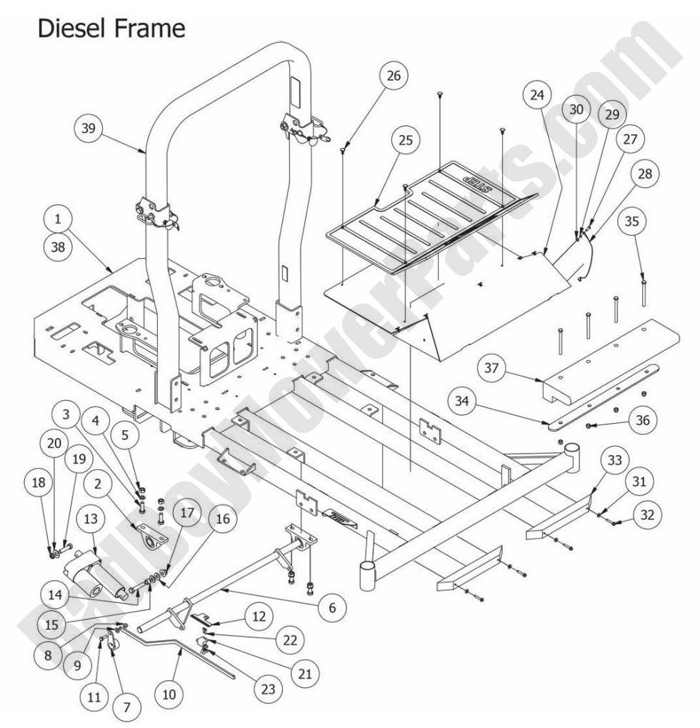949 - Bad Boy Mower Parts Lookup > 2014 > Diesels > Diesel Frame
