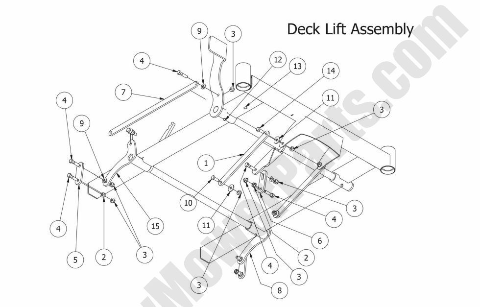 1205 - Bad Boy Mower Parts Lookup > 2015 > MZ Magnum > Deck Lift Assembly (48\" Deck)