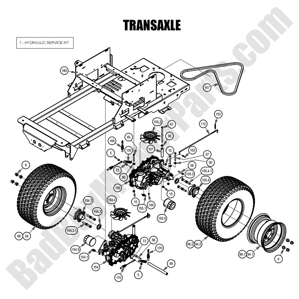 2520 - Bad Boy Mower Parts Lookup > 2021 > ZT Elite > Transaxle